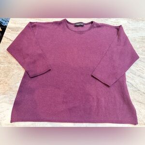 Vintage Metropolitan New York 10001 Purple Ribbed Knit Sweater 90s Y2K